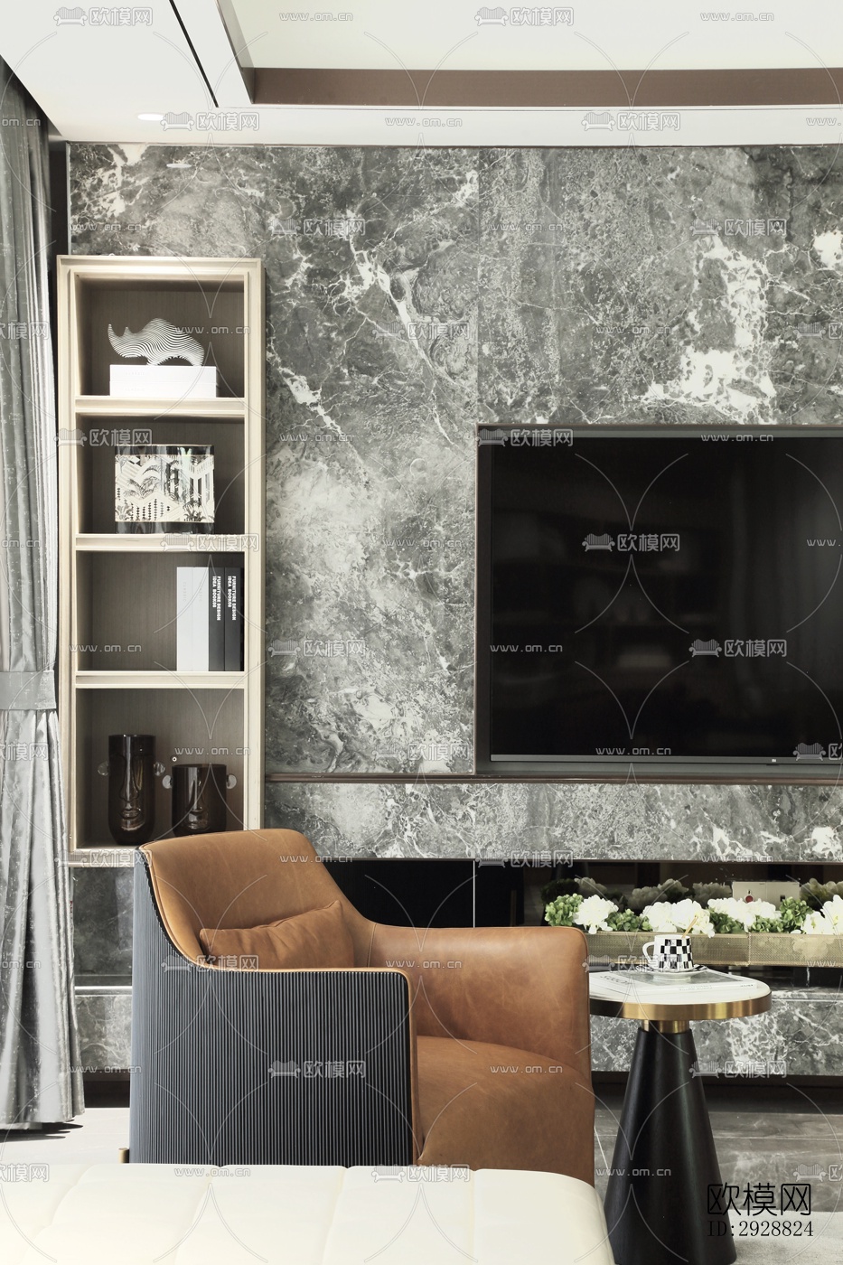 现代平层效果图下载（渲染图17）