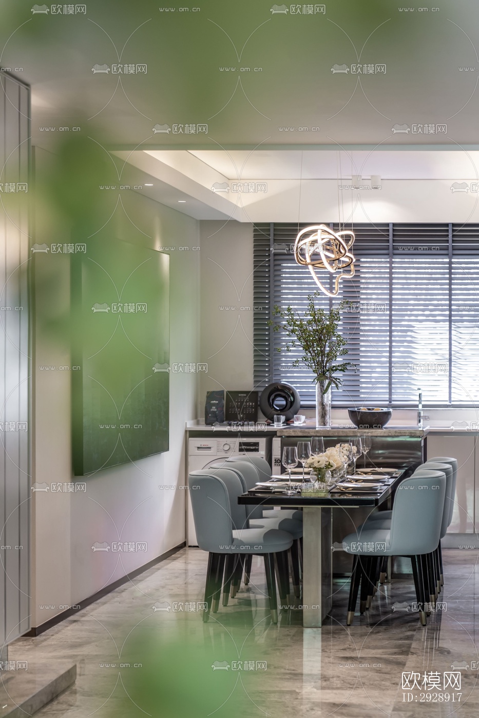 现代平层效果图下载（渲染图13）