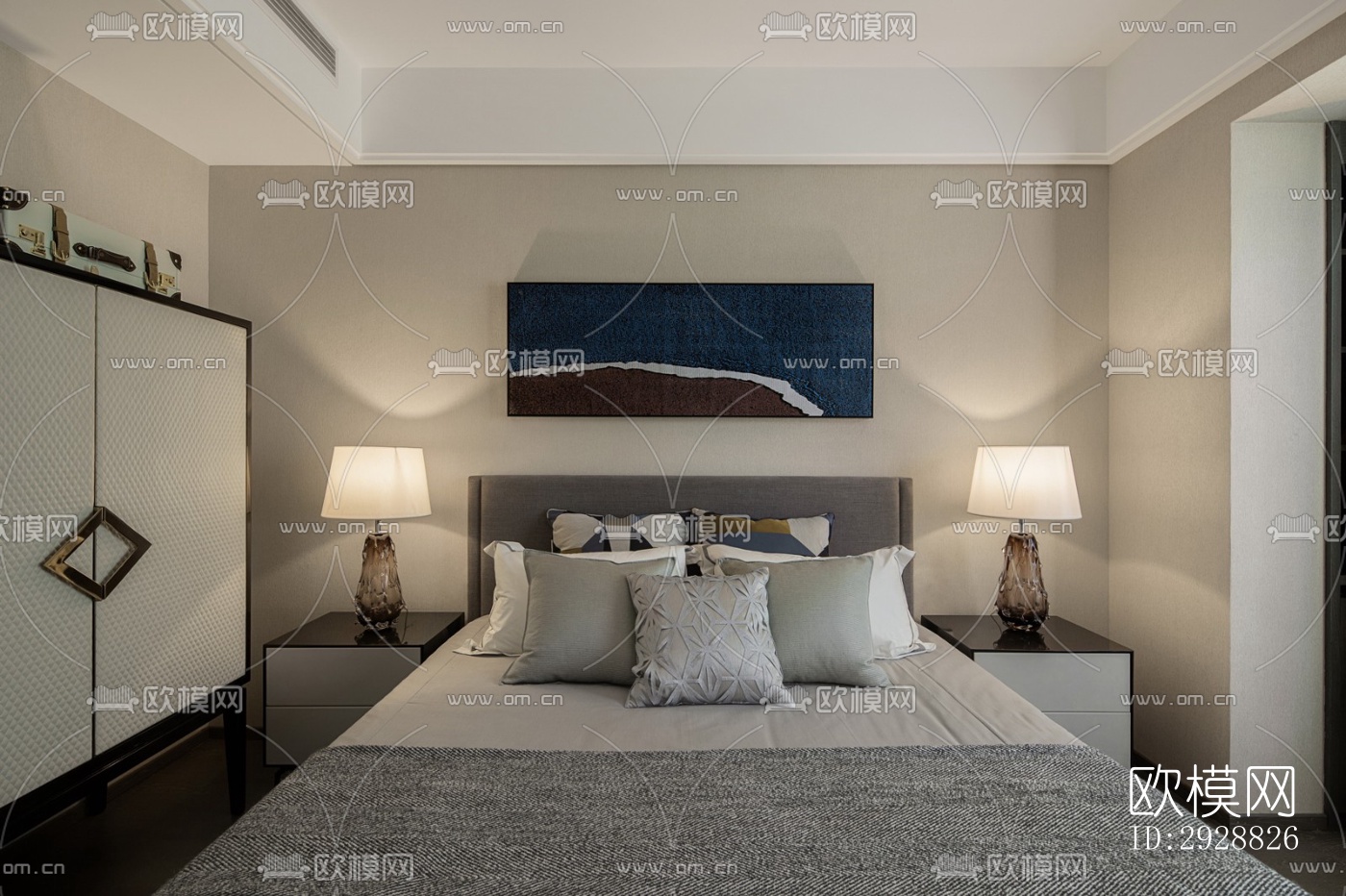 现代平层效果图下载（渲染图7）