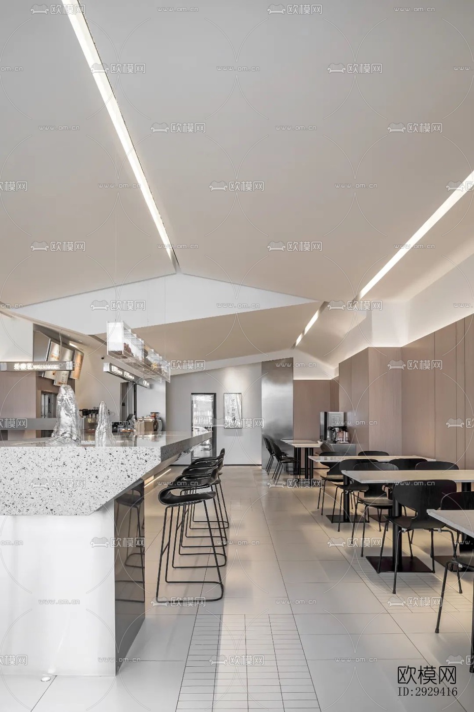 现代咖啡奶茶效果图下载（渲染图13）