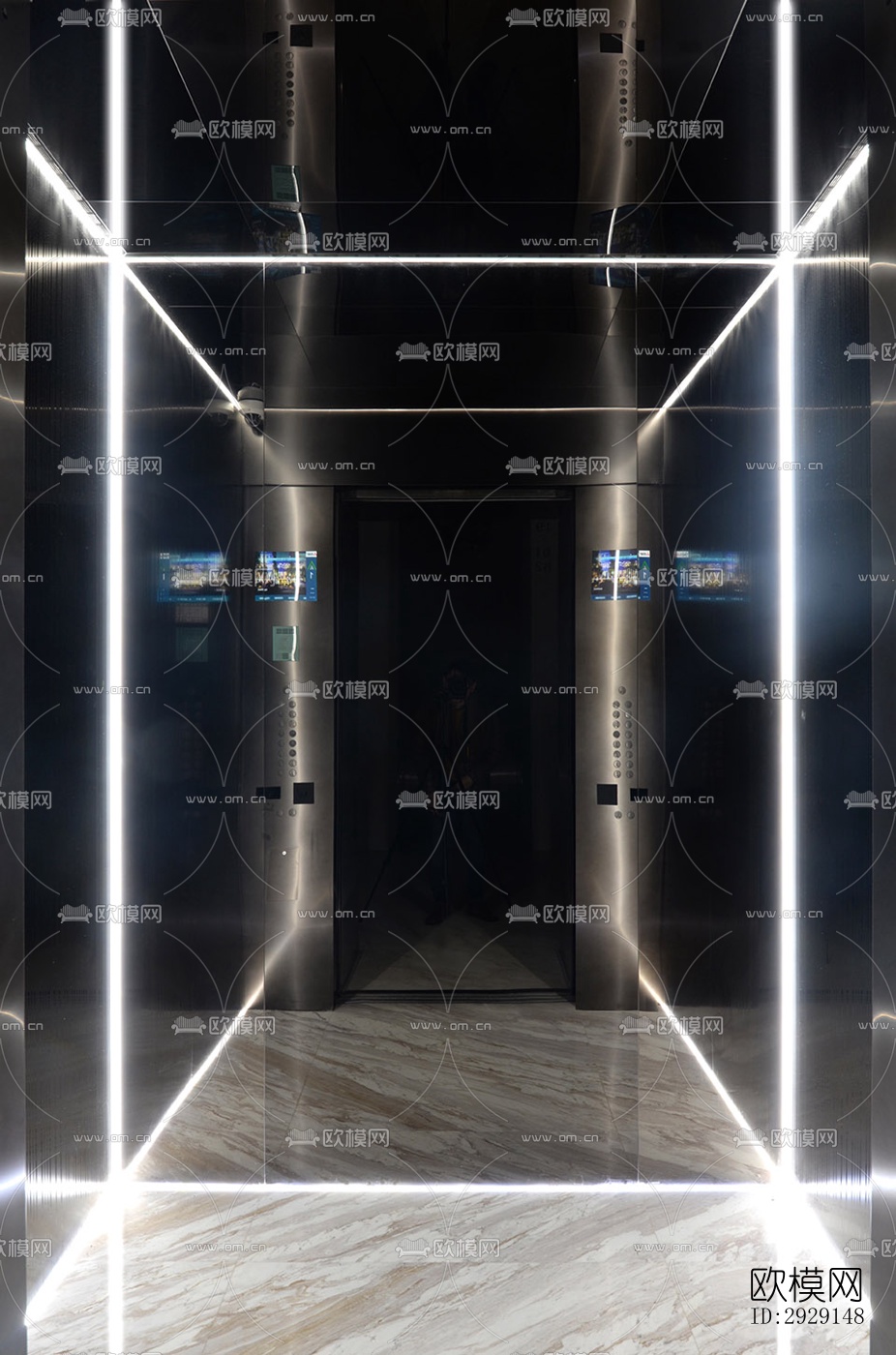 现代办公区效果图下载（渲染图4）