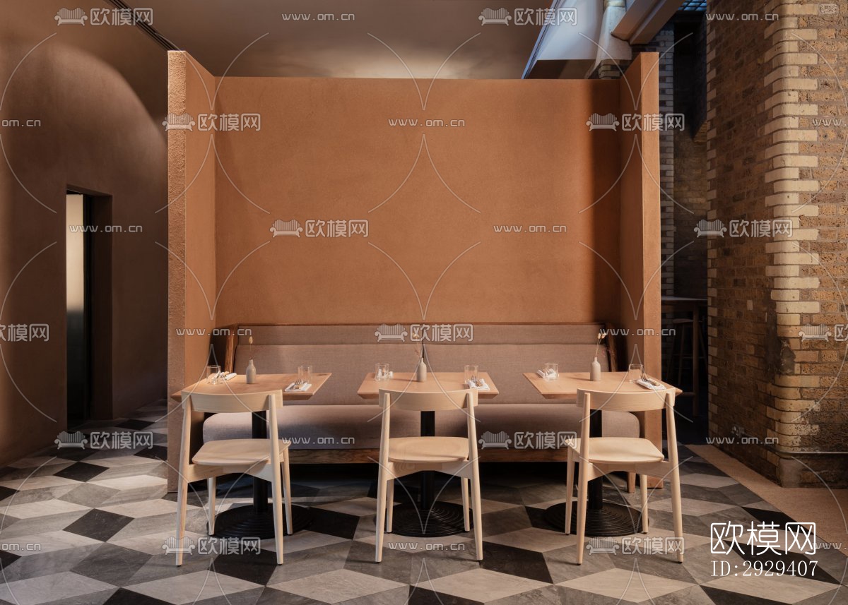 工业风咖啡奶茶效果图下载（渲染图2）