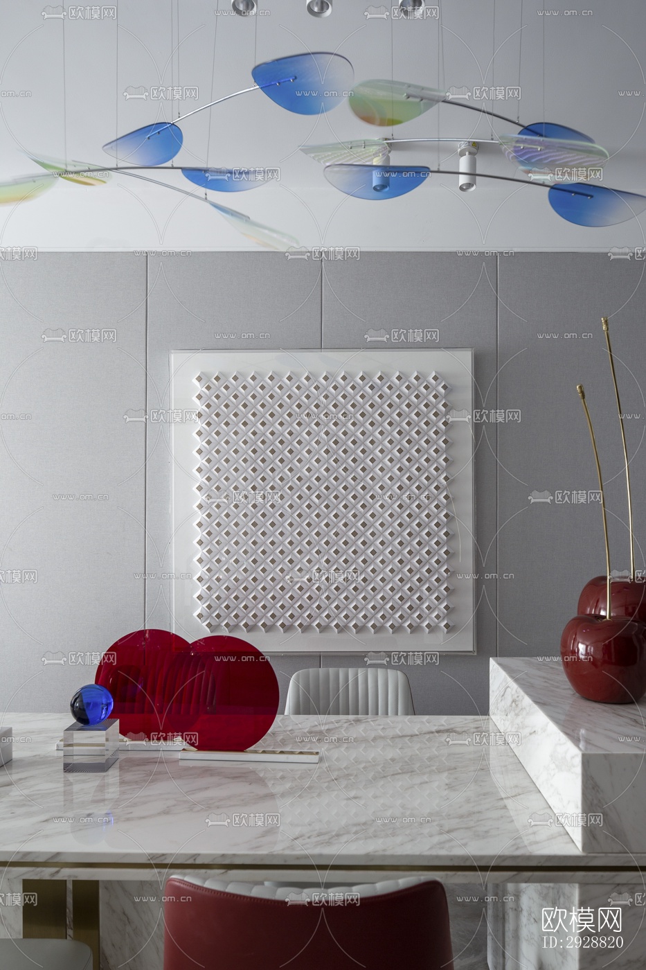 现代平层效果图下载（渲染图7）