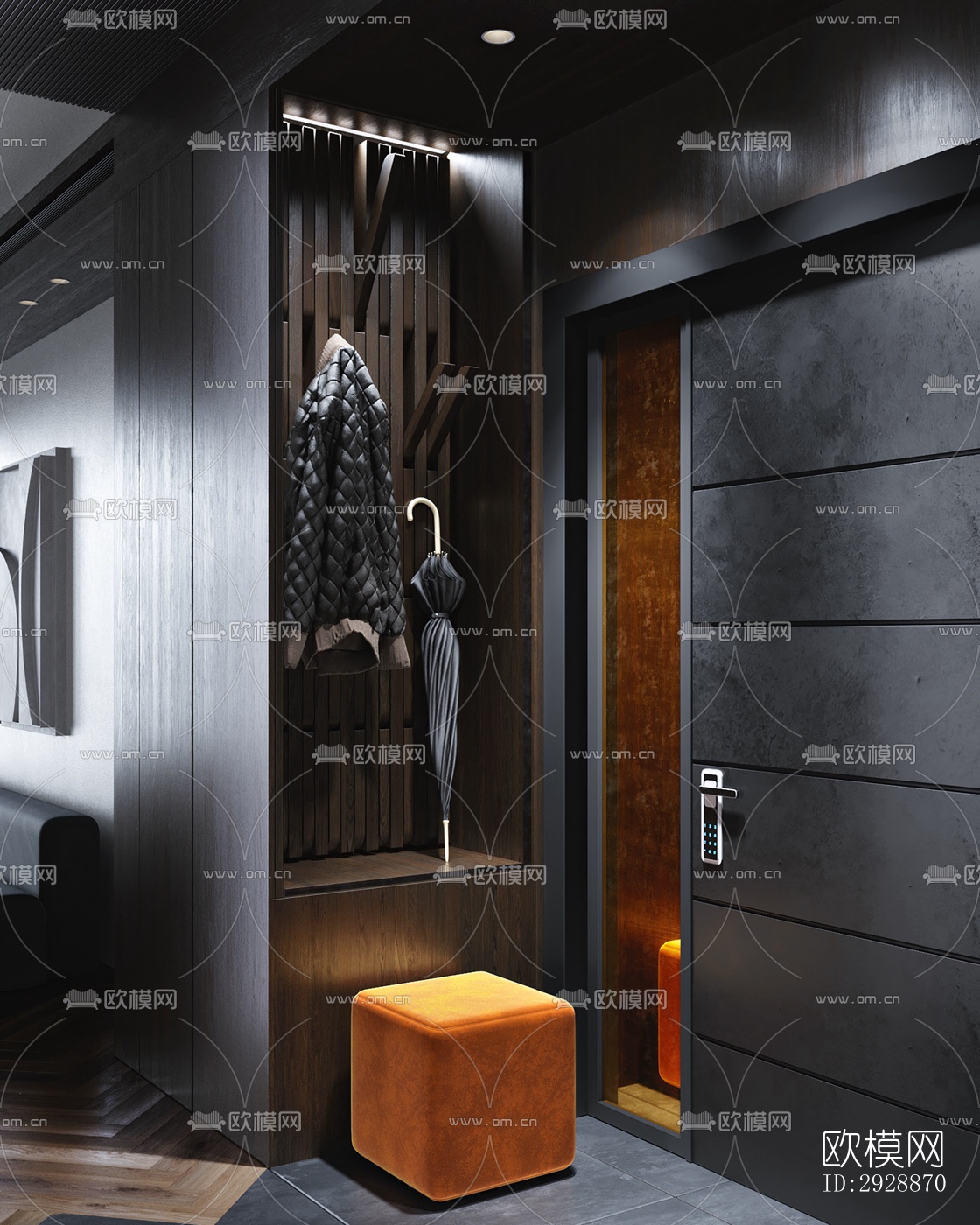 现代平层效果图下载（渲染图9）