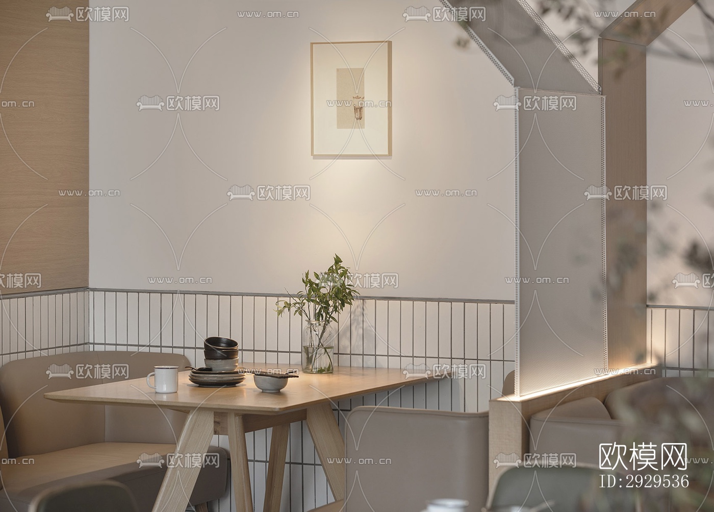 北欧西餐厅效果图下载（渲染图10）