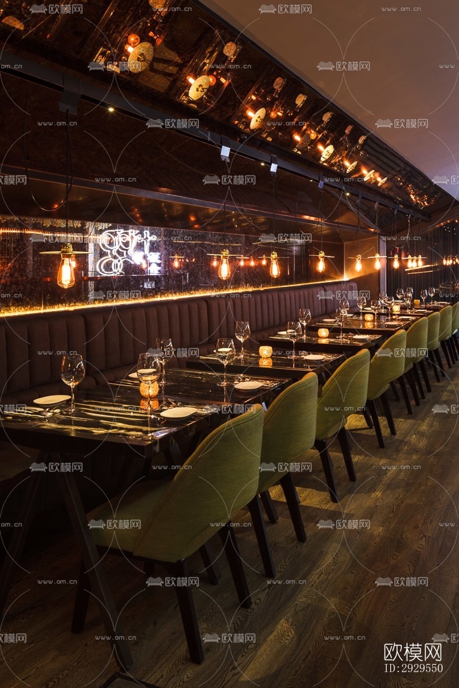 工业风西餐厅效果图下载（渲染图8）