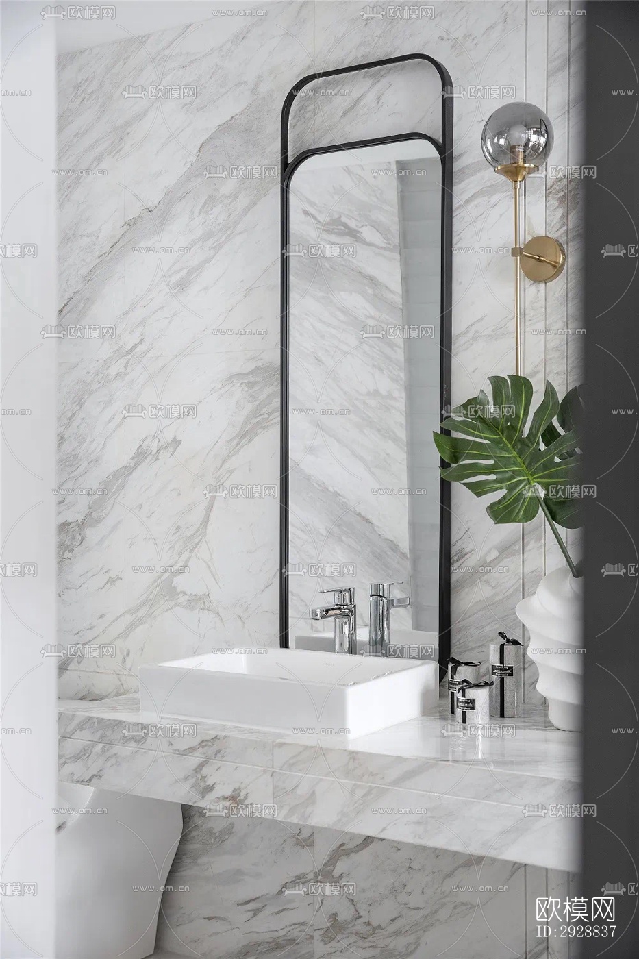 现代平层效果图下载（渲染图11）