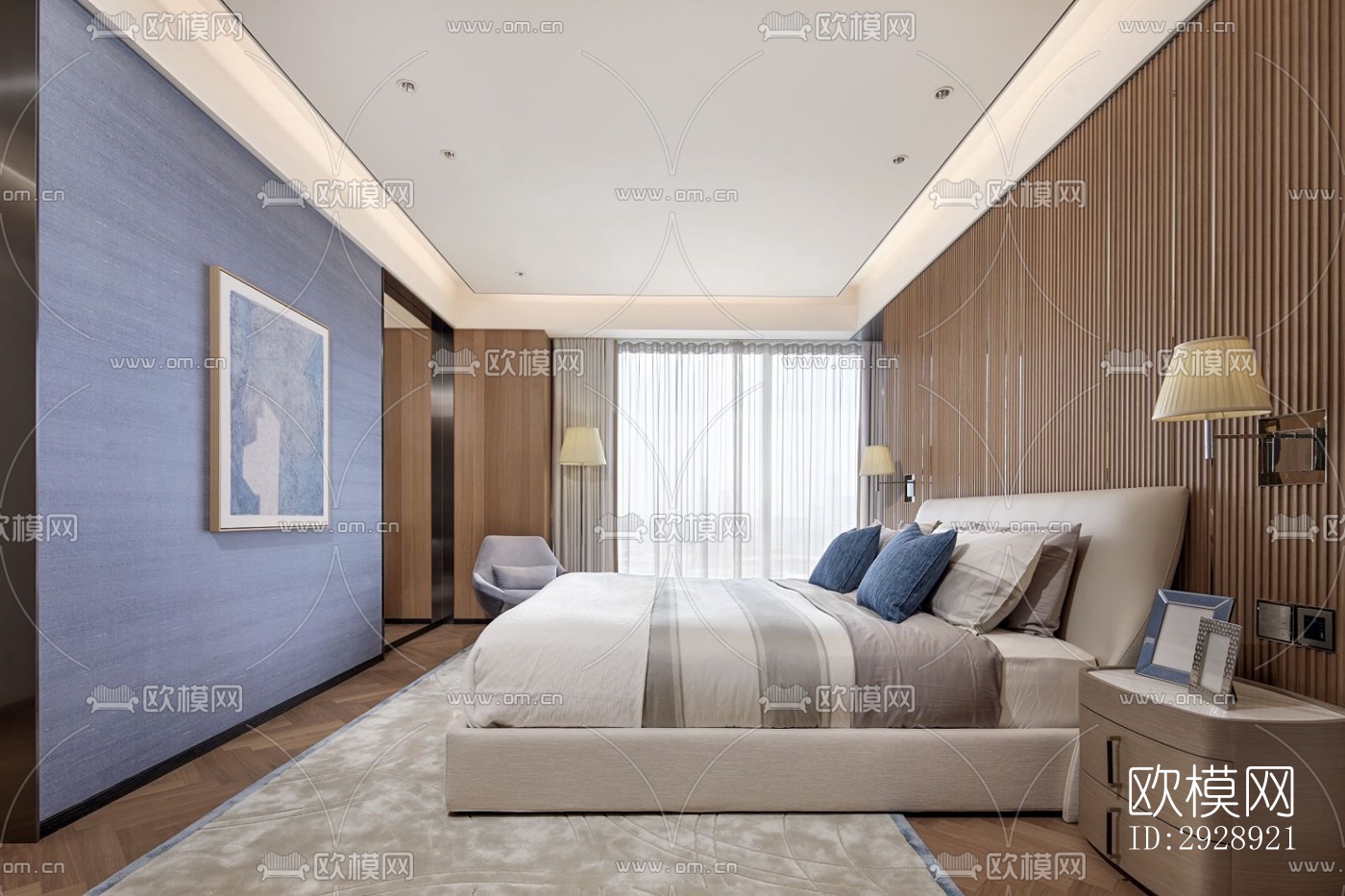 现代平层效果图下载（渲染图8）