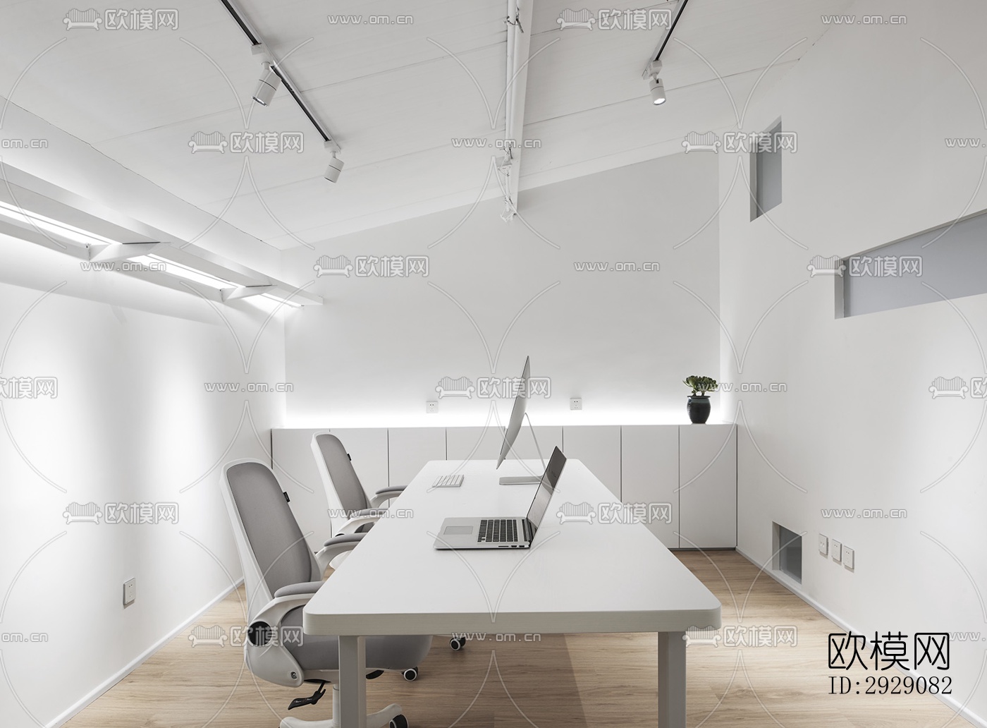 工业风办公区效果图下载（渲染图9）