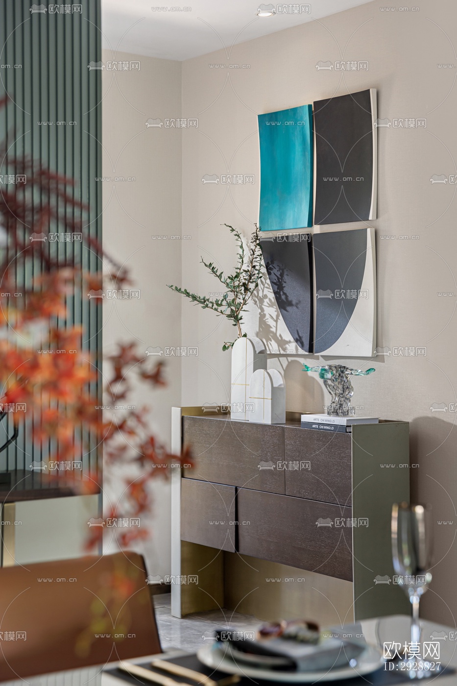 现代平层效果图下载（渲染图7）