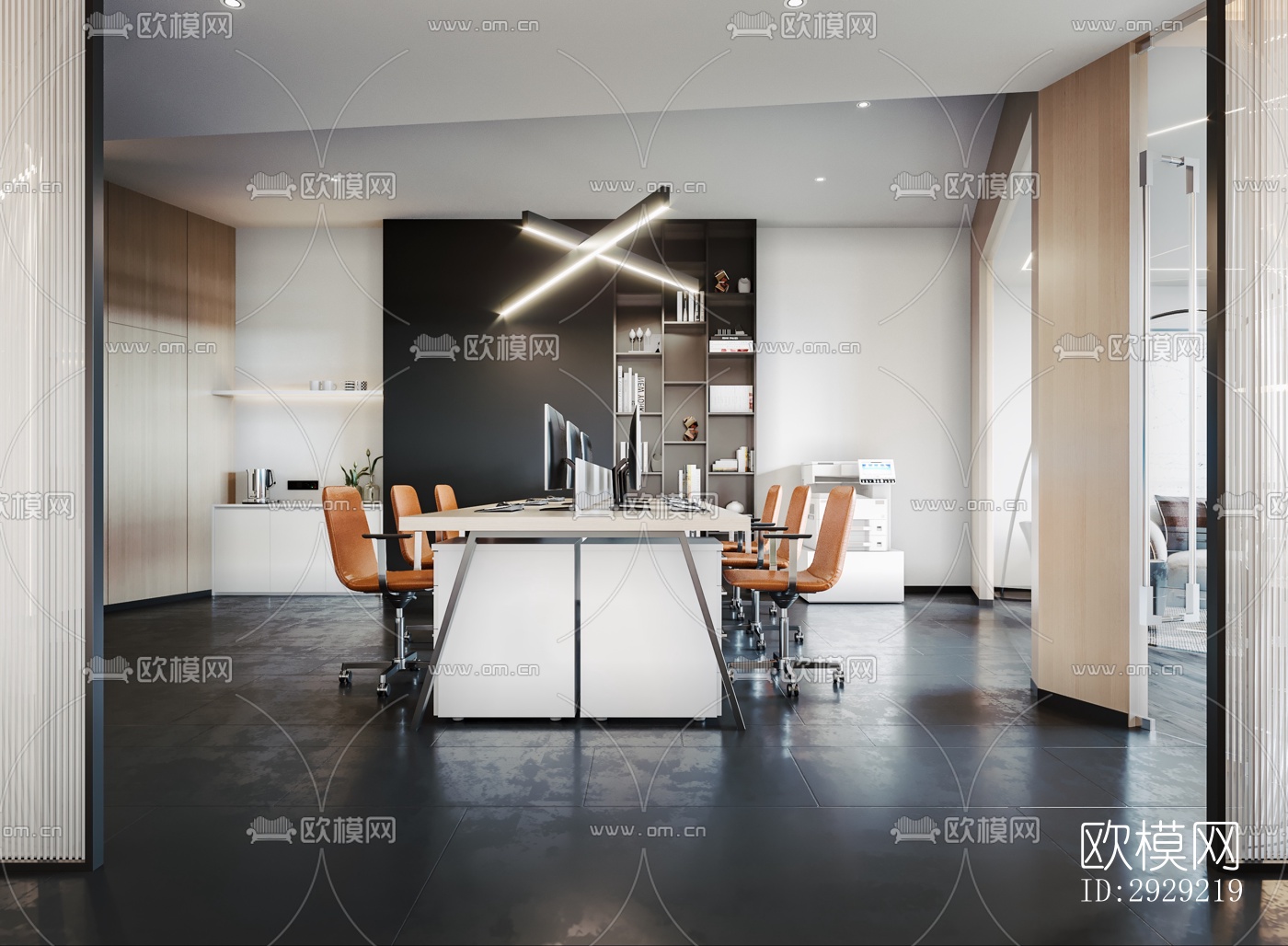 现代经理室效果图下载（渲染图16）