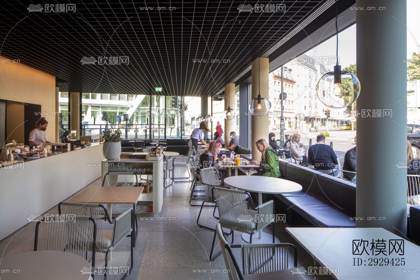 现代咖啡奶茶效果图下载（渲染图5）