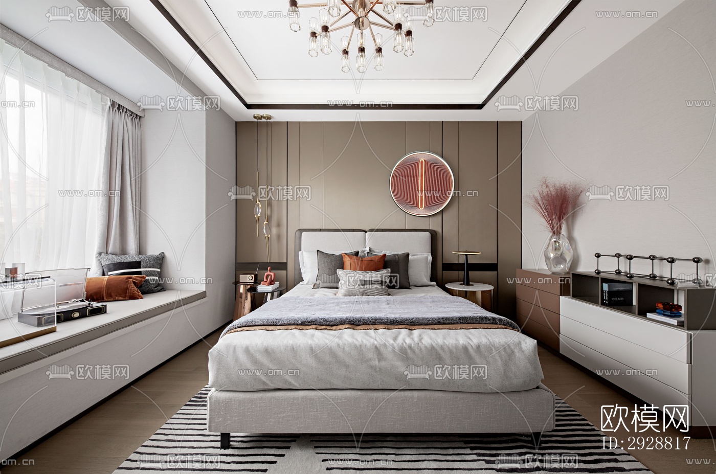 现代平层效果图下载（渲染图2）