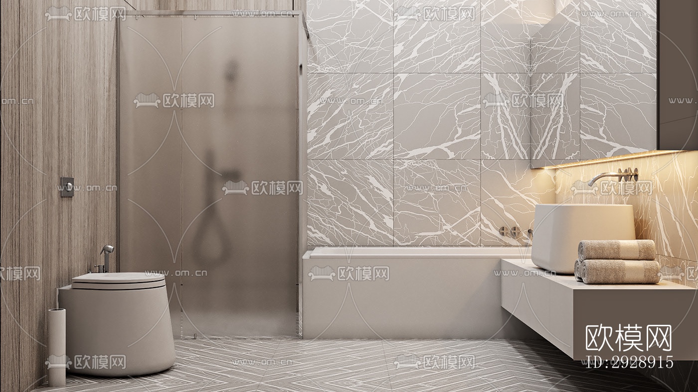 现代平层效果图下载（渲染图17）