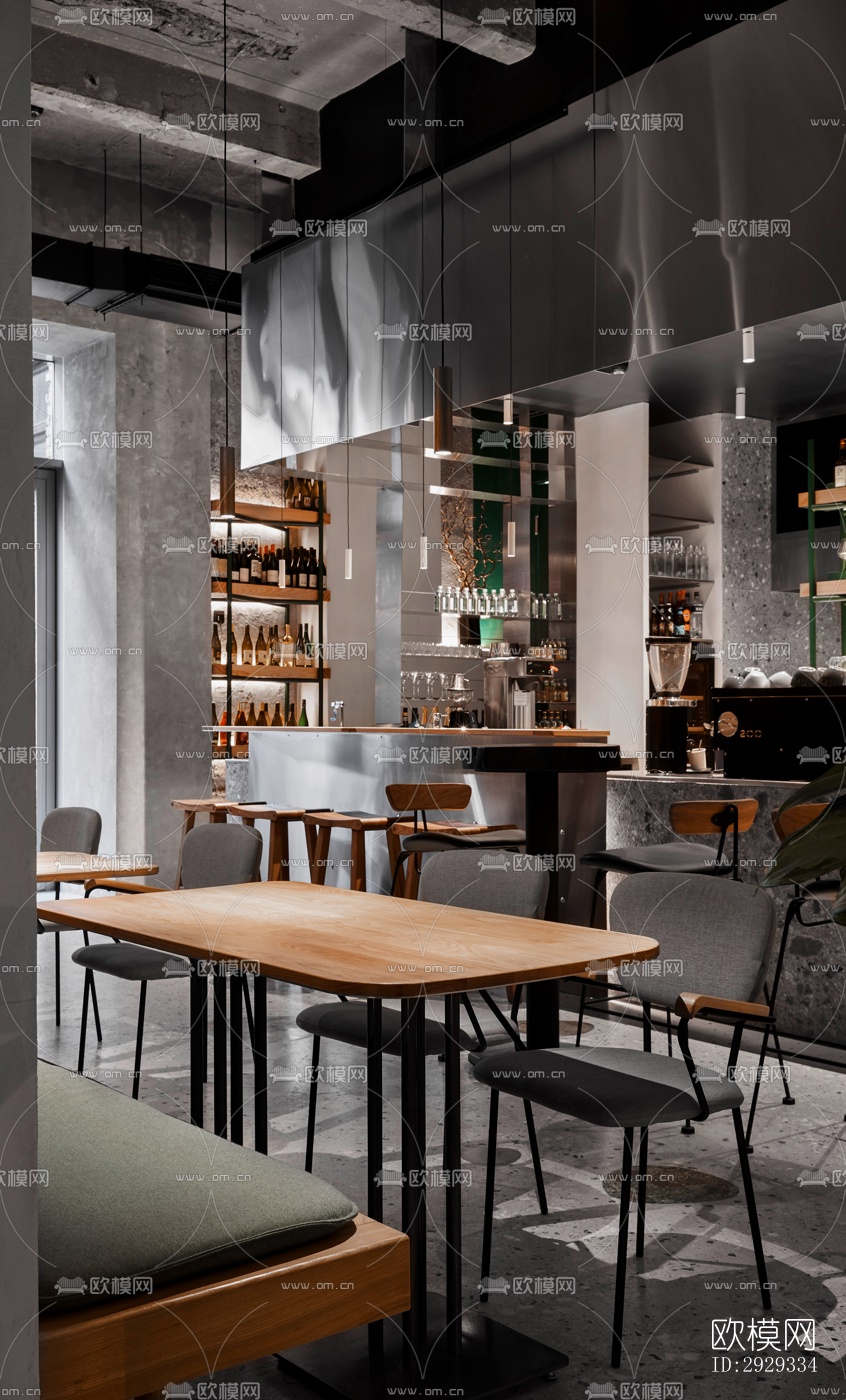 北欧咖啡奶茶效果图下载（渲染图1）