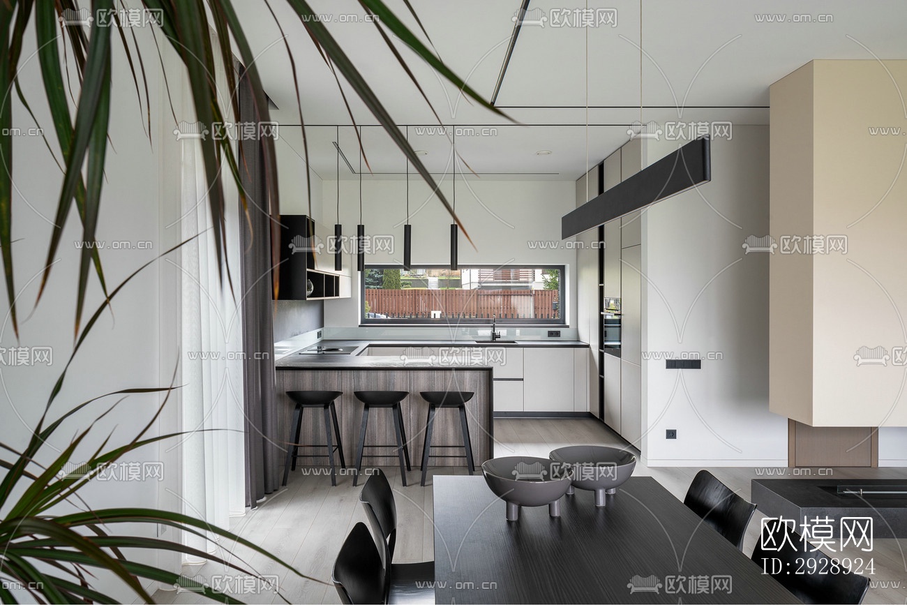 现代平层效果图下载（渲染图17）