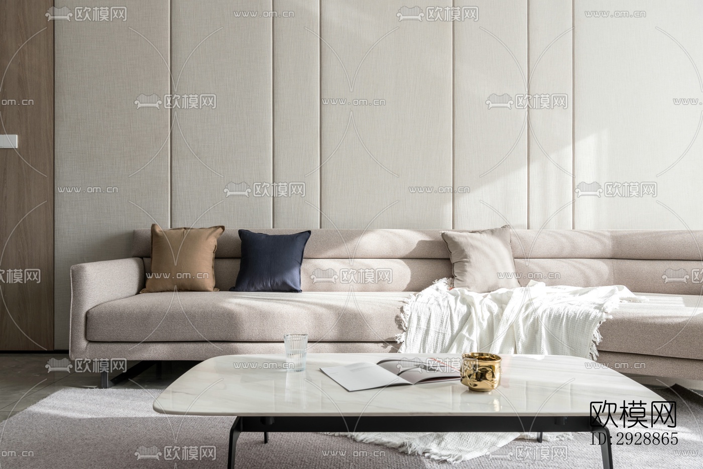 现代平层效果图下载（渲染图1）