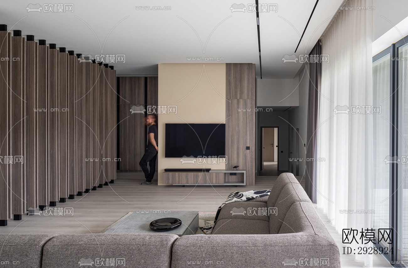 现代平层效果图下载（渲染图3）