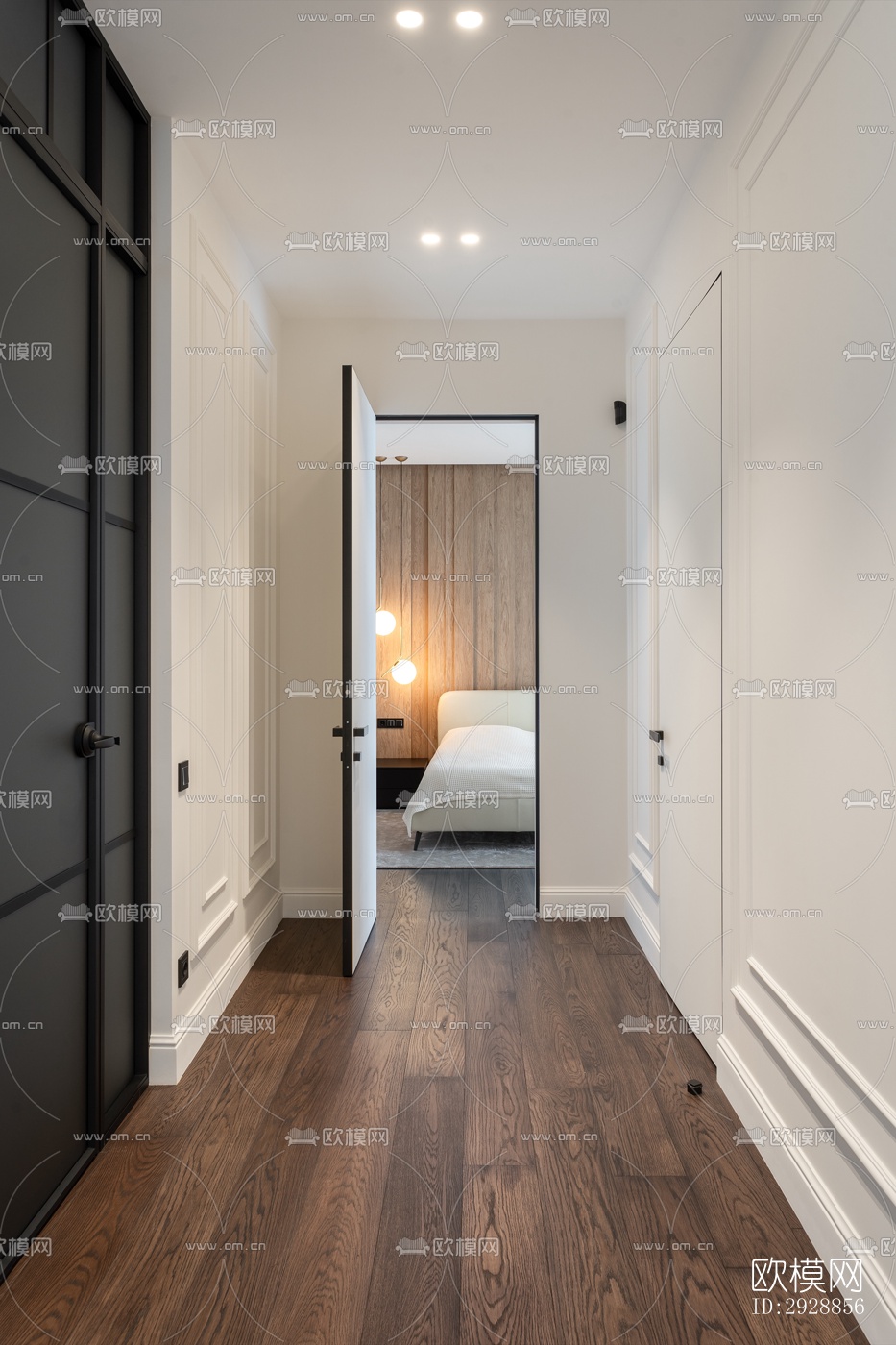 现代平层效果图下载（渲染图10）