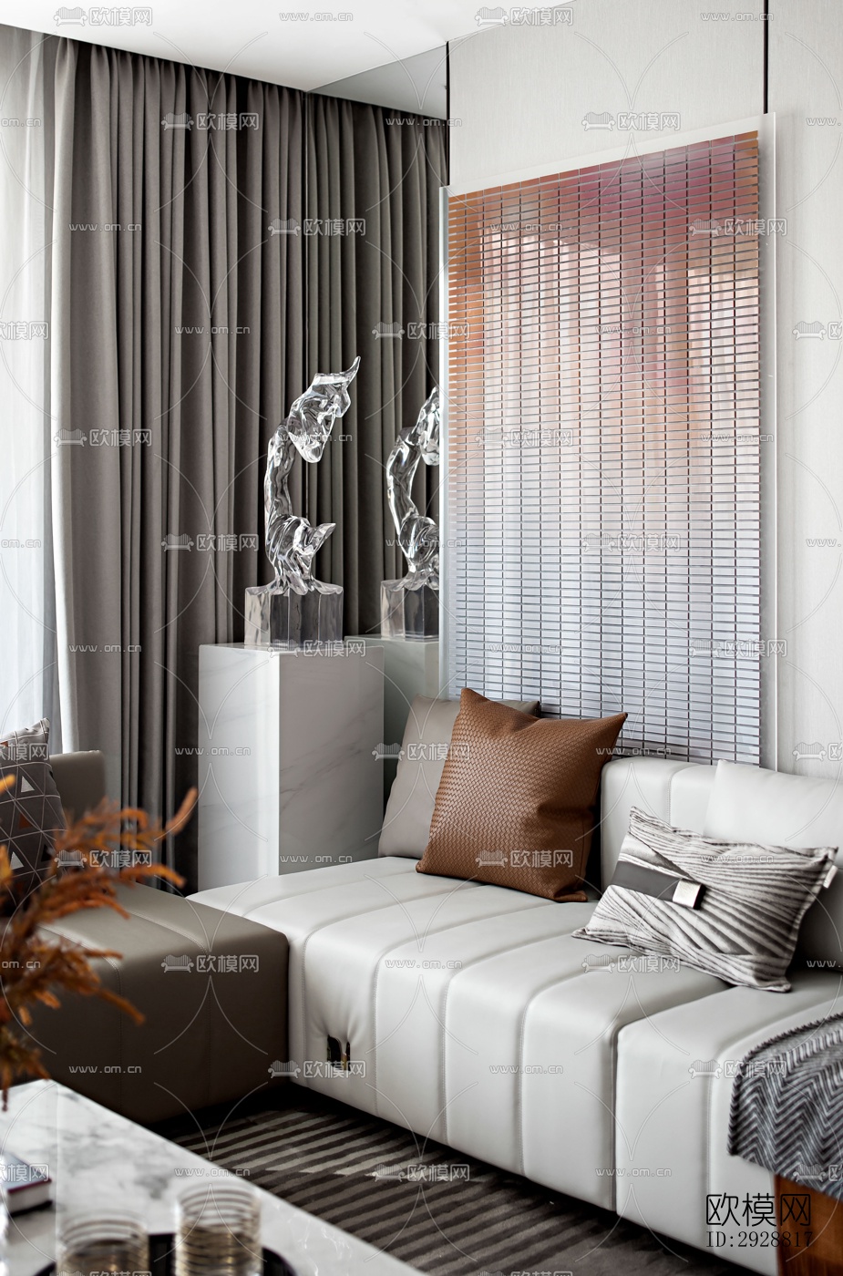 现代平层效果图下载（渲染图7）