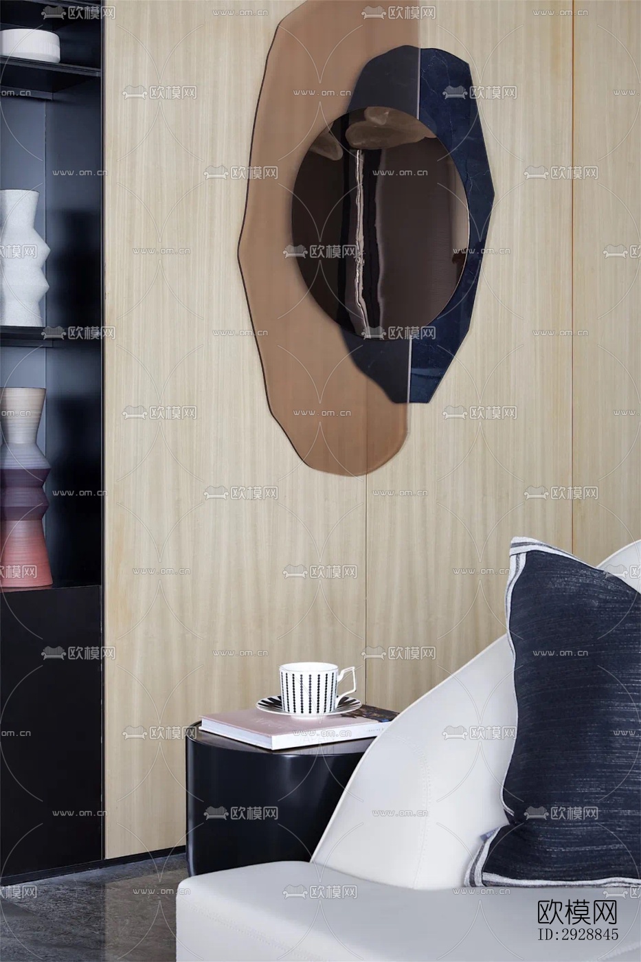 现代平层效果图下载（渲染图1）