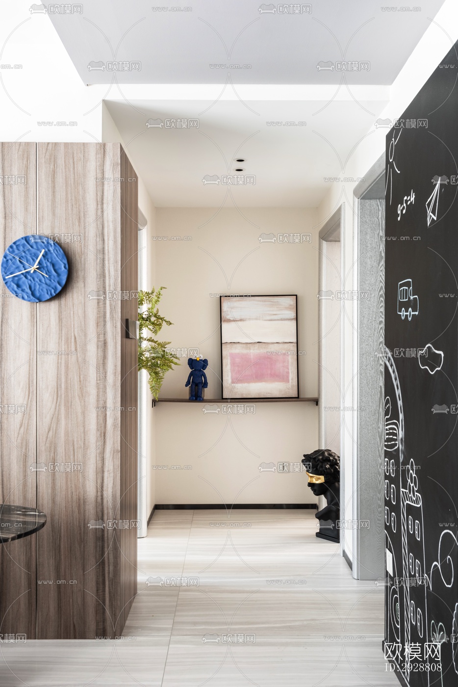 现代平层效果图下载（渲染图10）