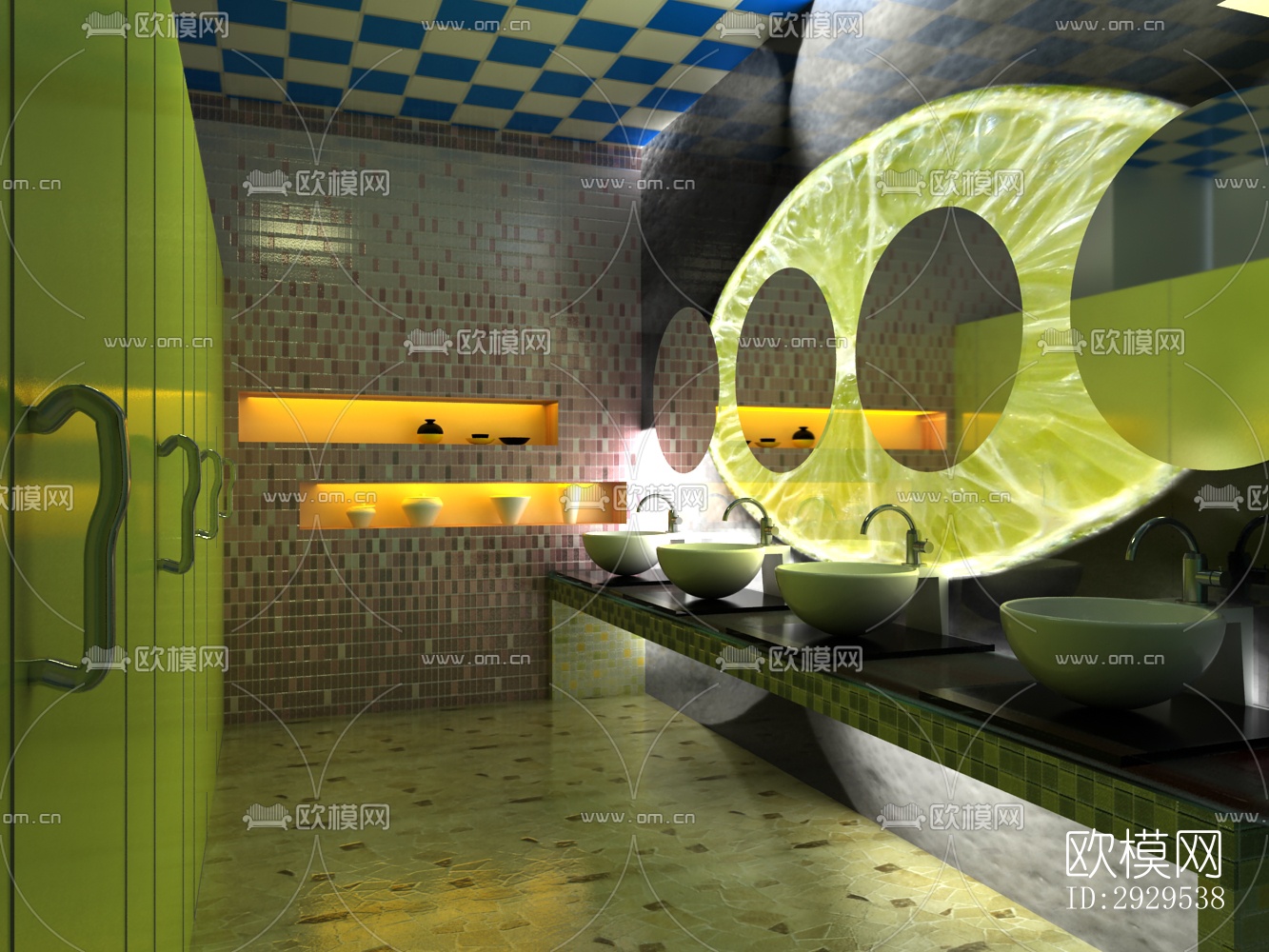 后现代西餐厅效果图下载（渲染图3）