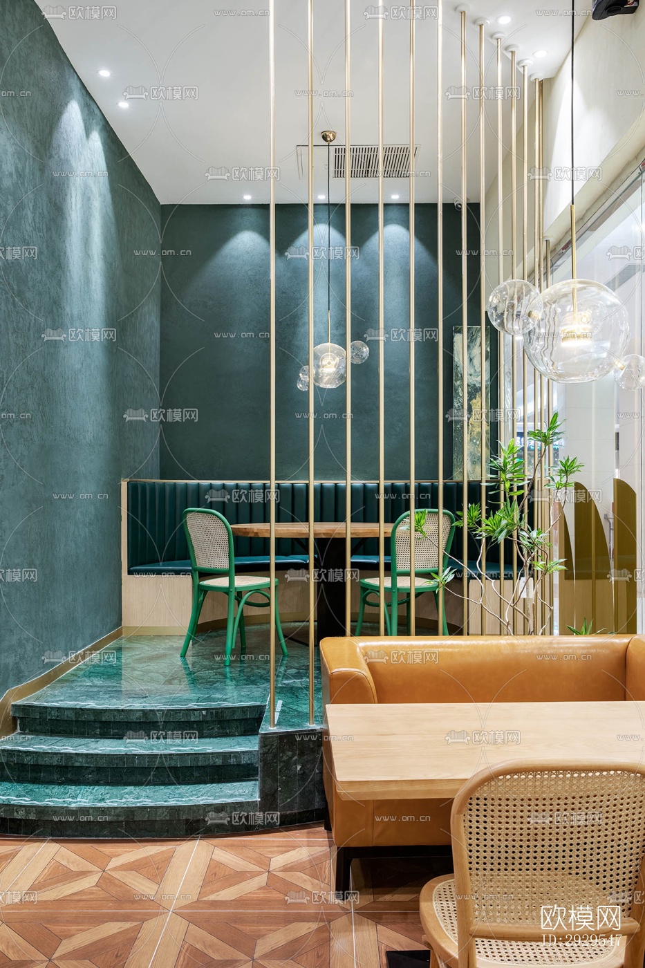 工业风西餐厅效果图下载（渲染图12）