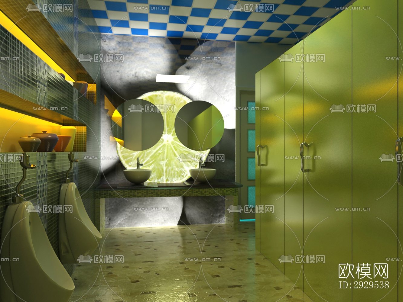 后现代西餐厅效果图下载（渲染图2）