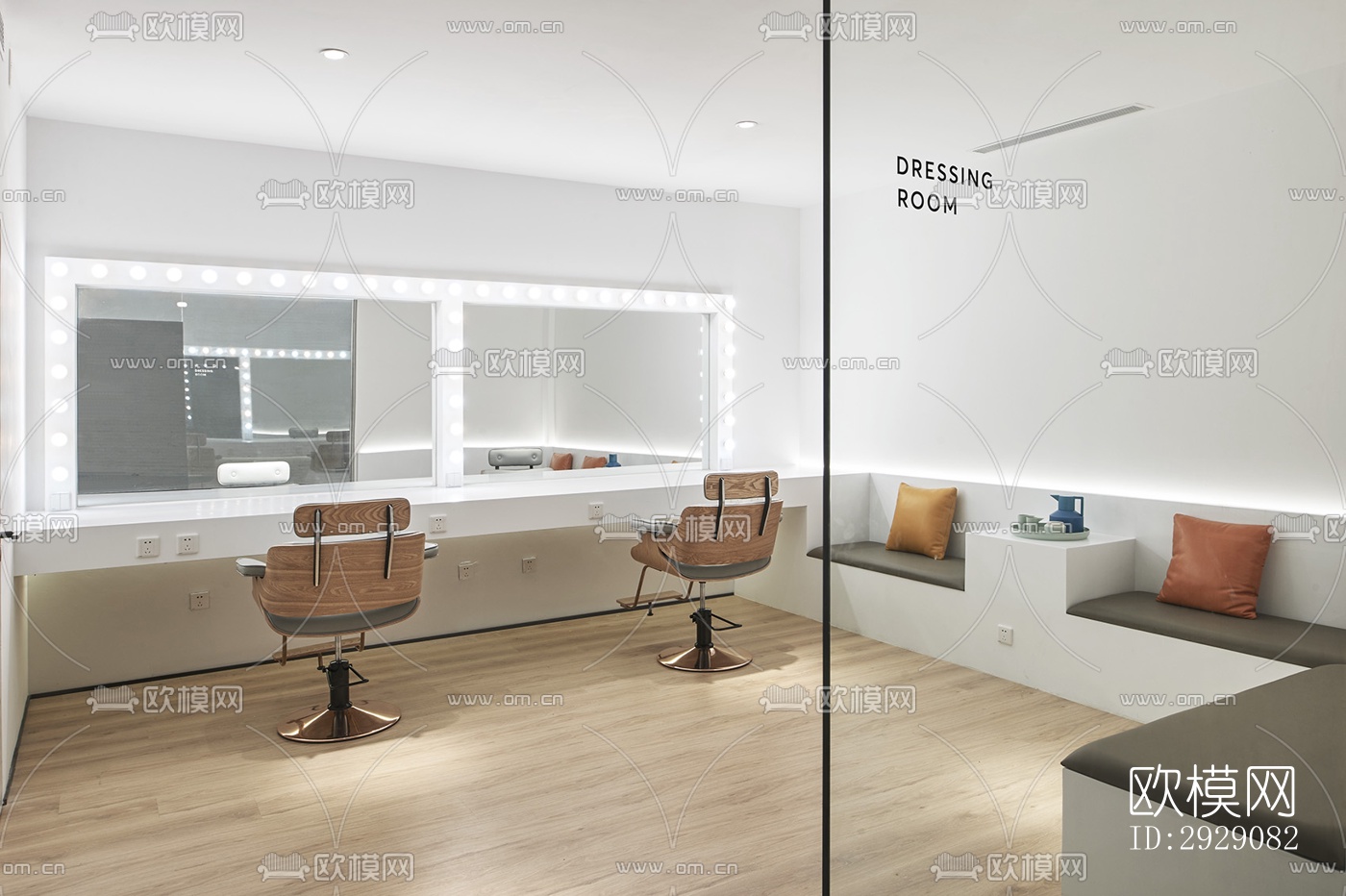 工业风办公区效果图下载（渲染图3）