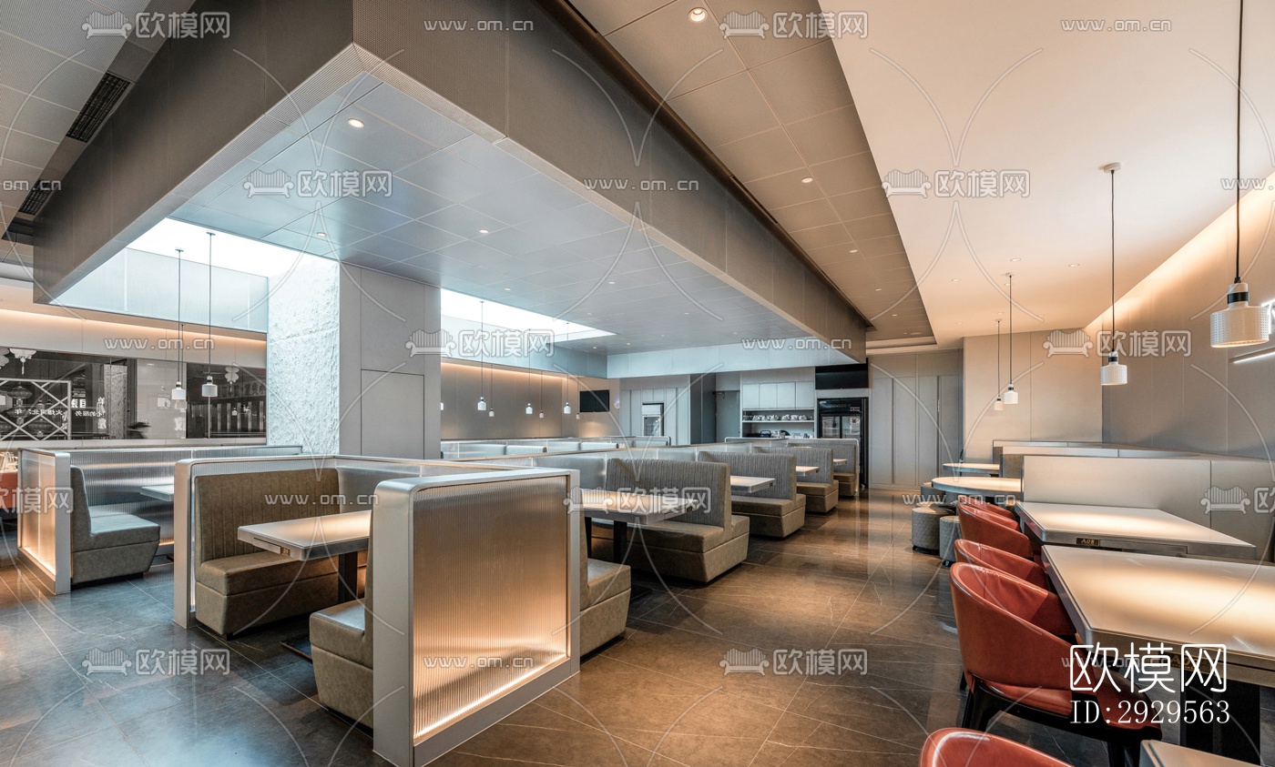 现代西餐厅效果图下载（渲染图8）