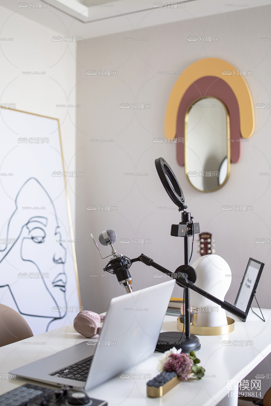 现代平层效果图下载（渲染图2）