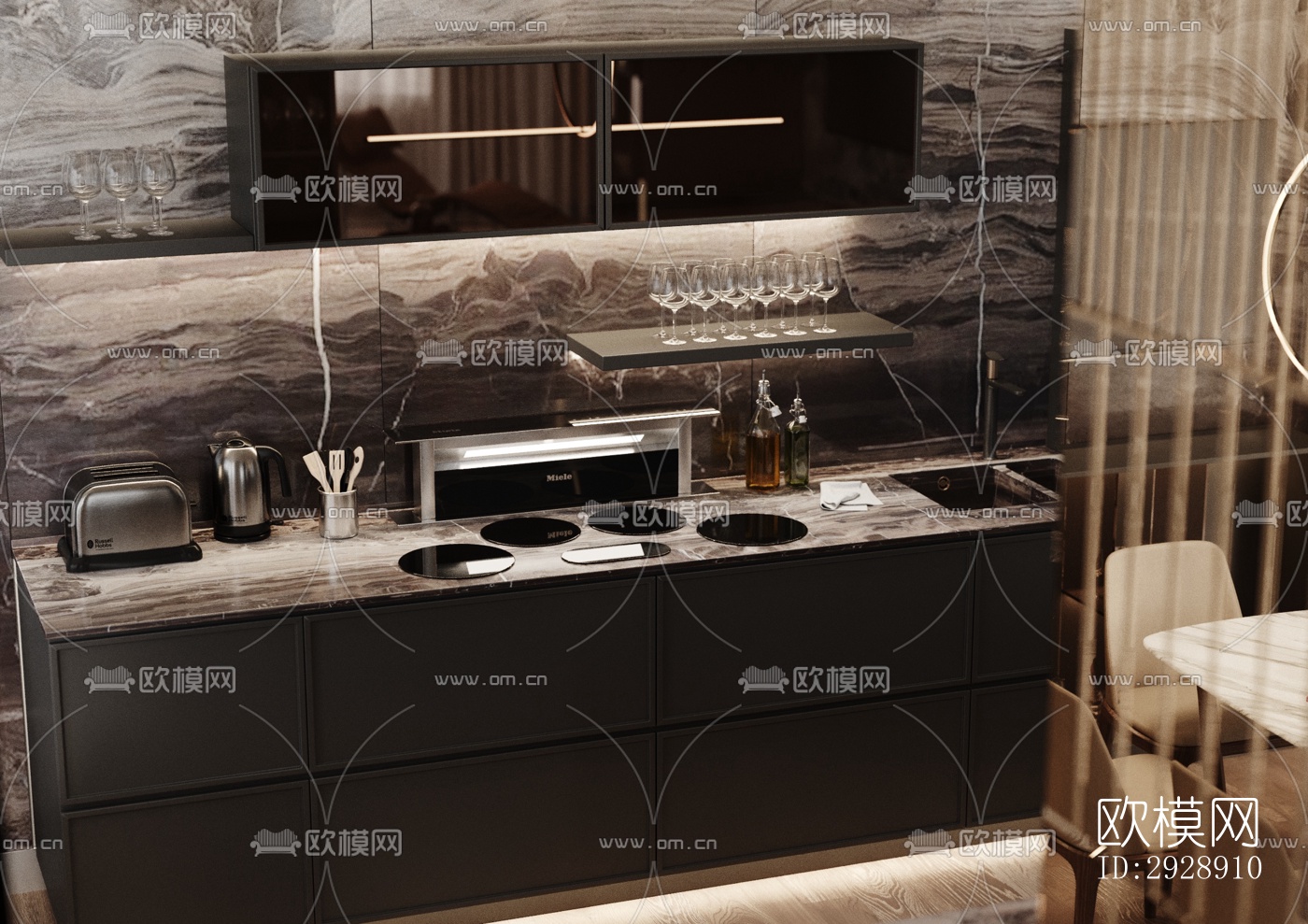 现代平层效果图下载（渲染图17）