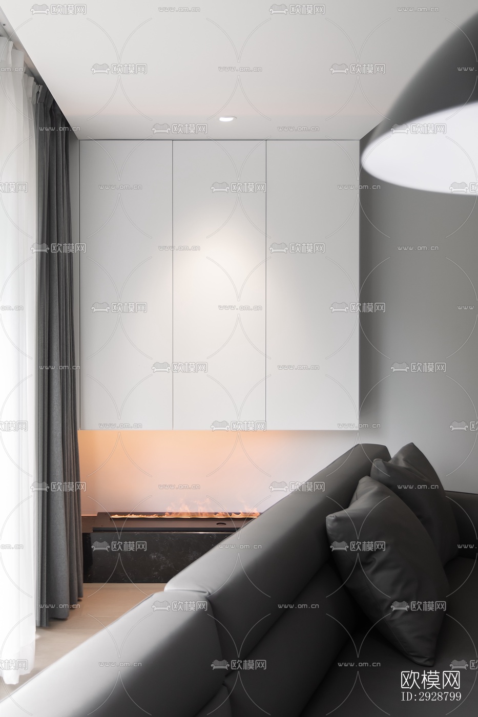 现代平层效果图下载（渲染图2）