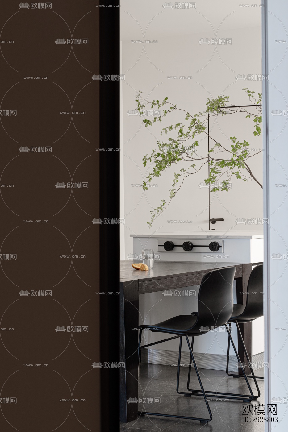 现代平层效果图下载（渲染图10）