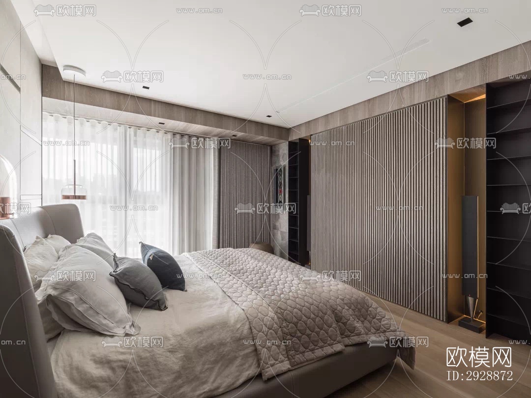 现代平层效果图下载（渲染图9）