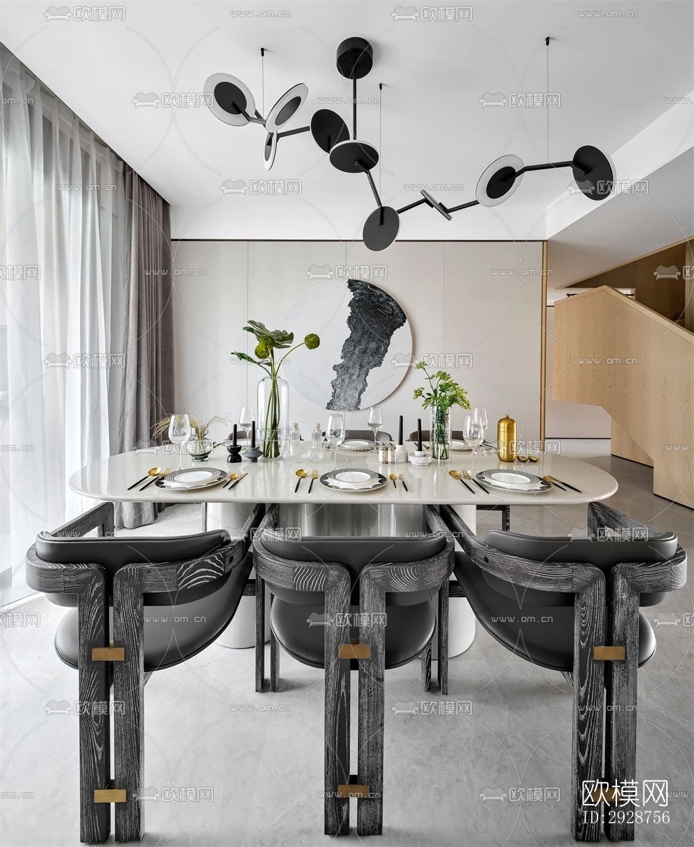 现代平层效果图下载（渲染图2）