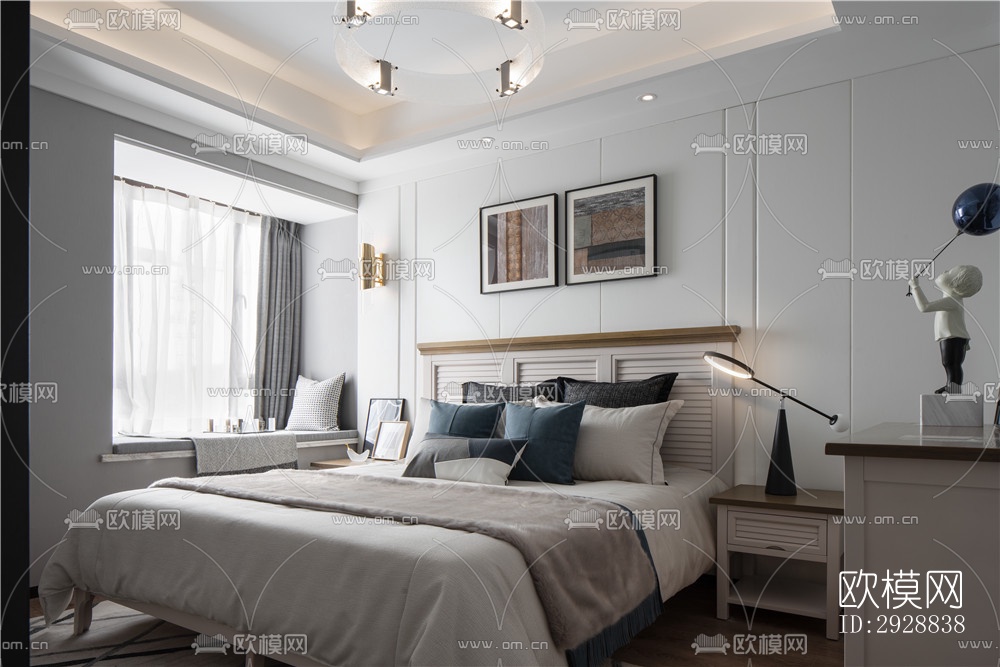 现代平层效果图下载（渲染图3）