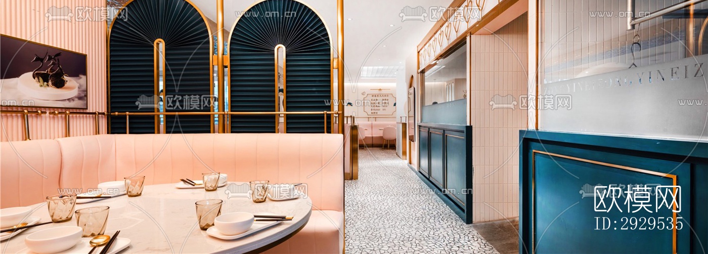 北欧西餐厅效果图下载（渲染图5）