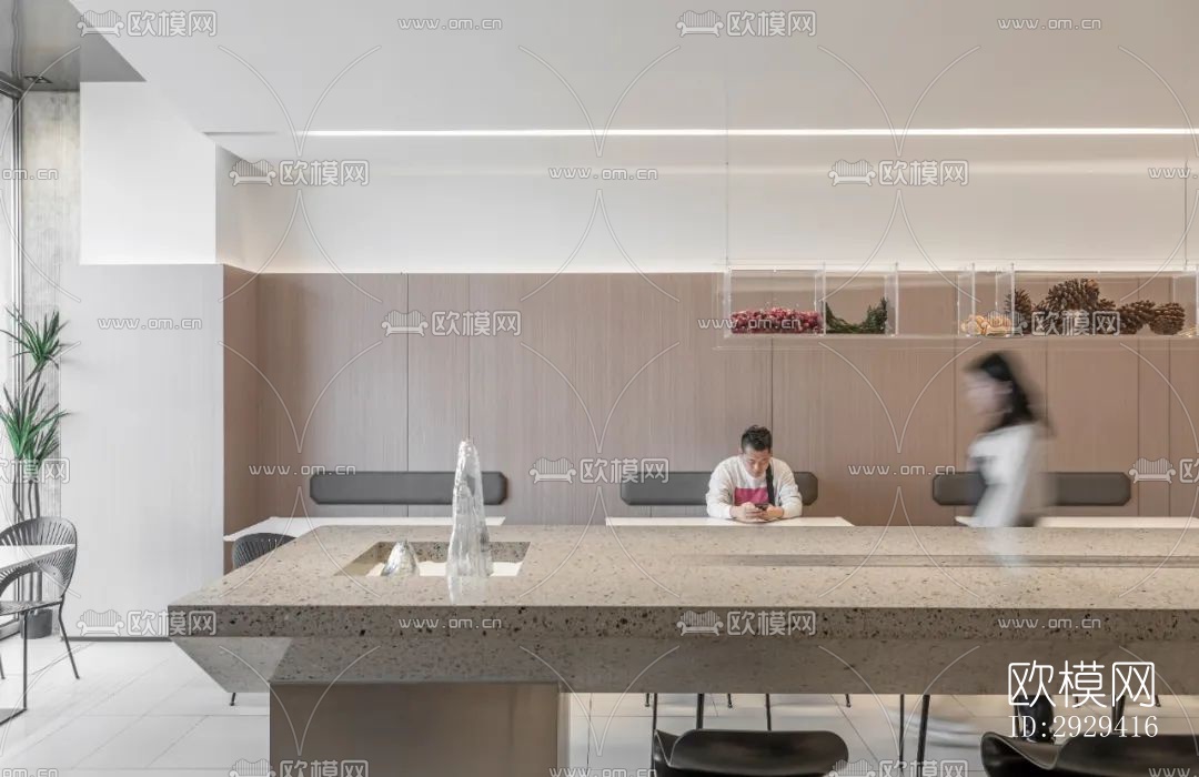 现代咖啡奶茶效果图下载（渲染图8）