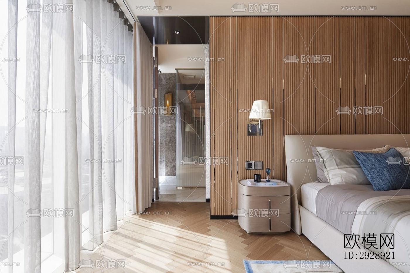 现代平层效果图下载（渲染图6）