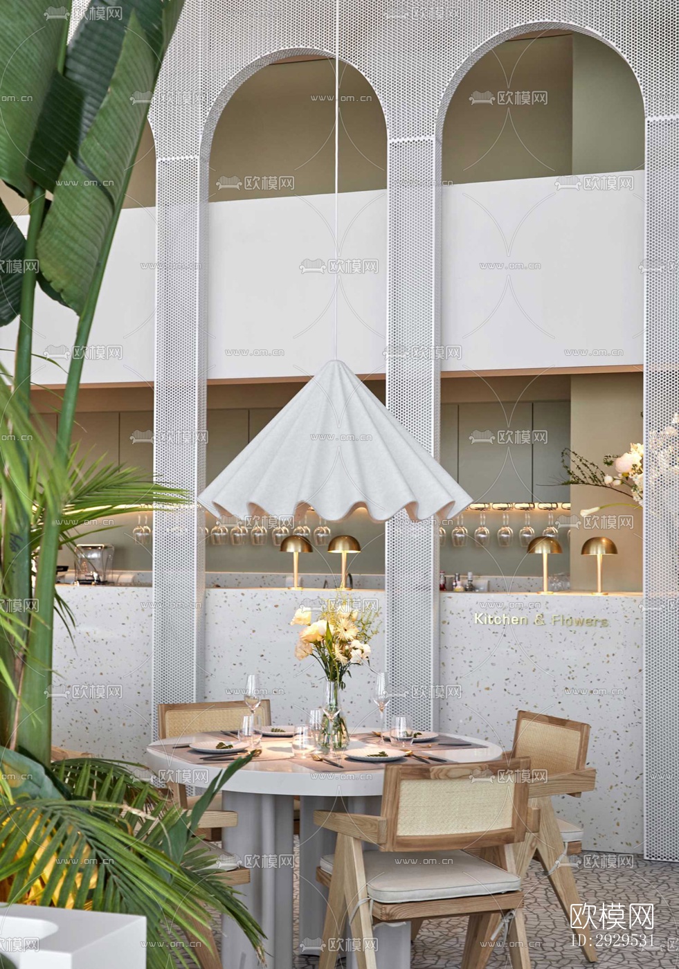 侘寂西餐厅效果图下载（渲染图8）