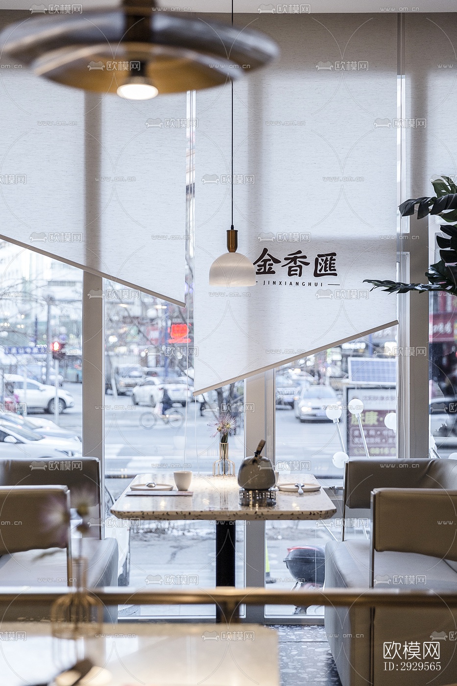 现代西餐厅效果图下载（渲染图3）