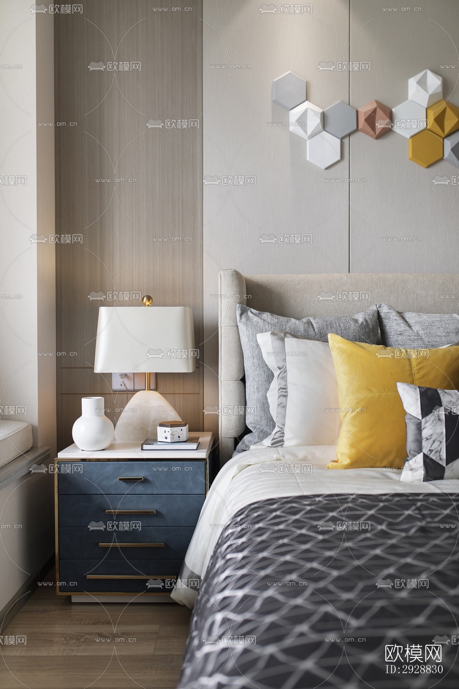 现代平层效果图下载（渲染图10）