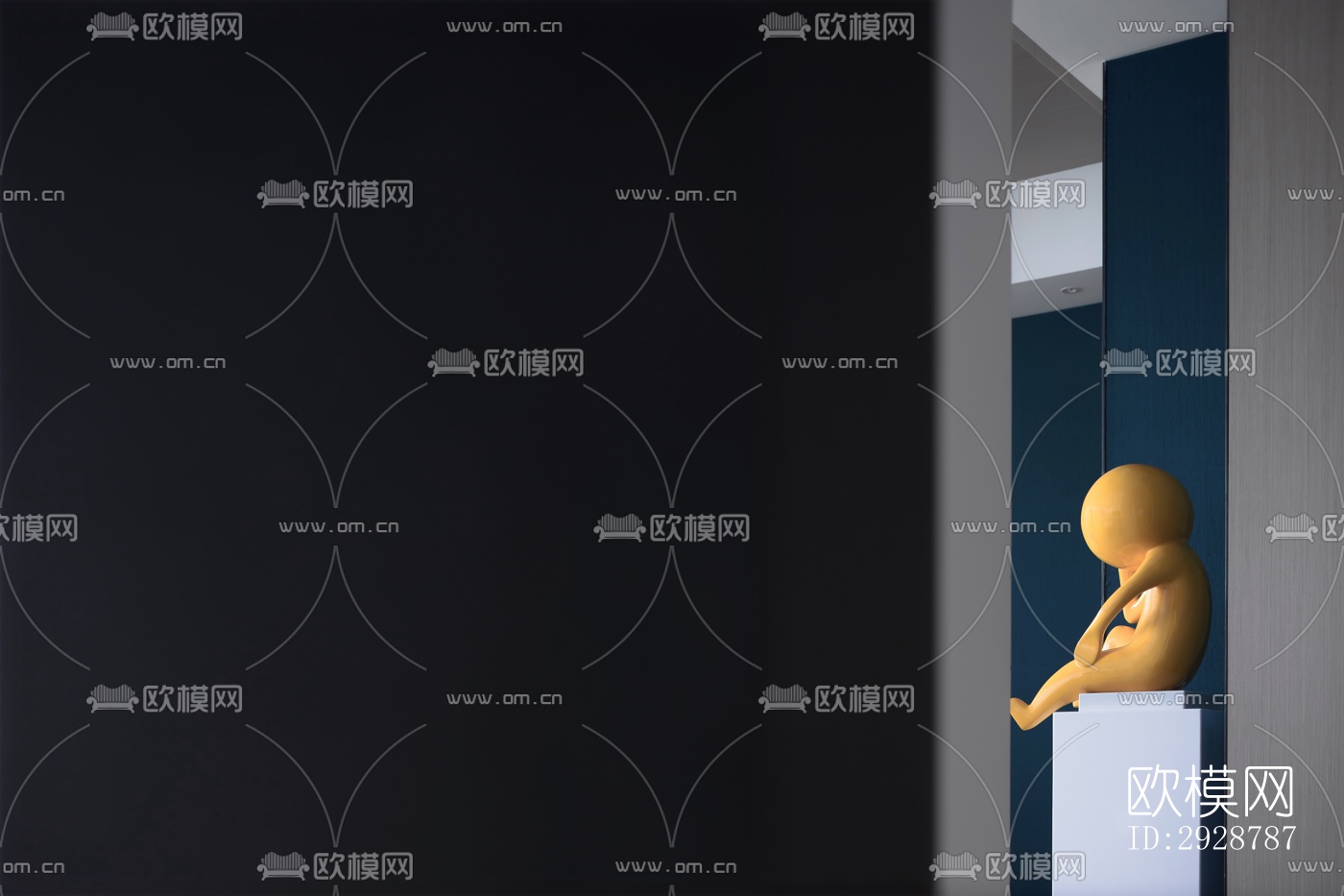 现代平层效果图下载（渲染图16）