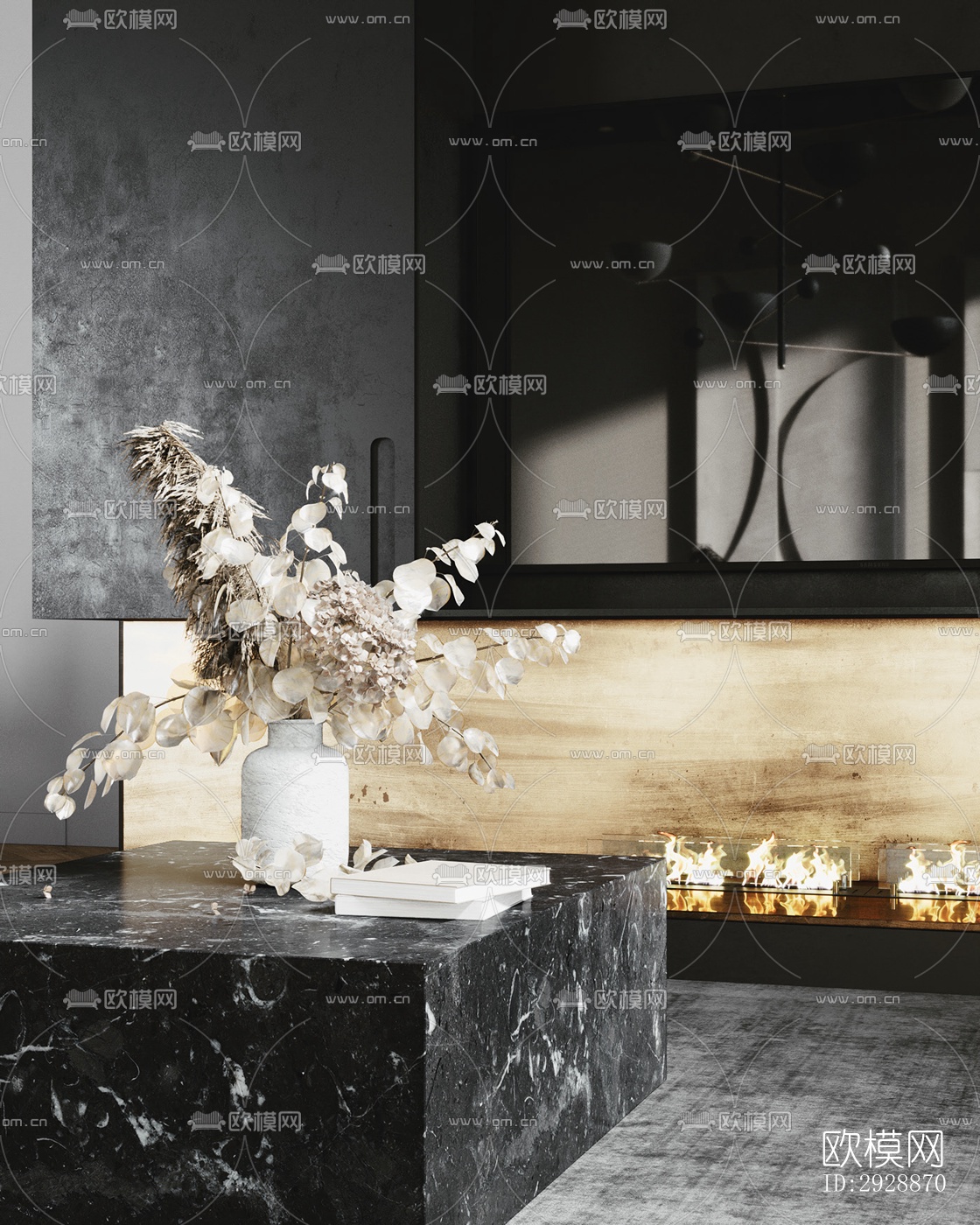 现代平层效果图下载（渲染图5）