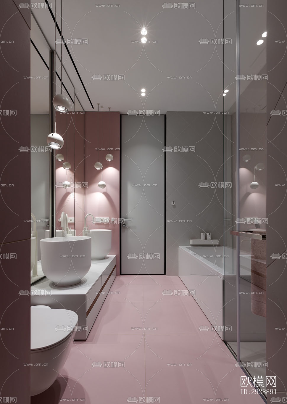 现代平层效果图下载（渲染图6）