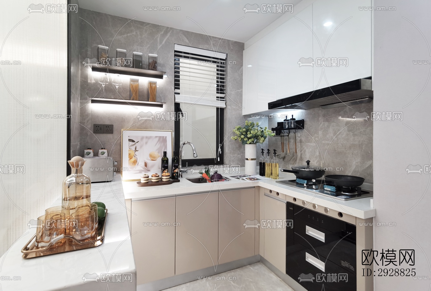 现代平层效果图下载（渲染图15）