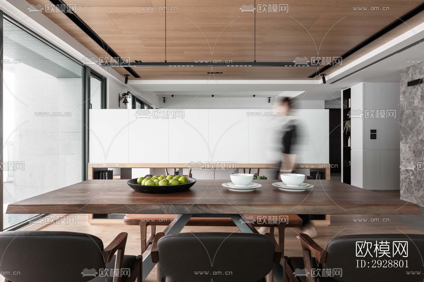 现代平层效果图下载（渲染图12）