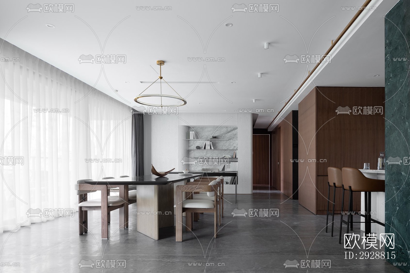 现代平层效果图下载（渲染图10）